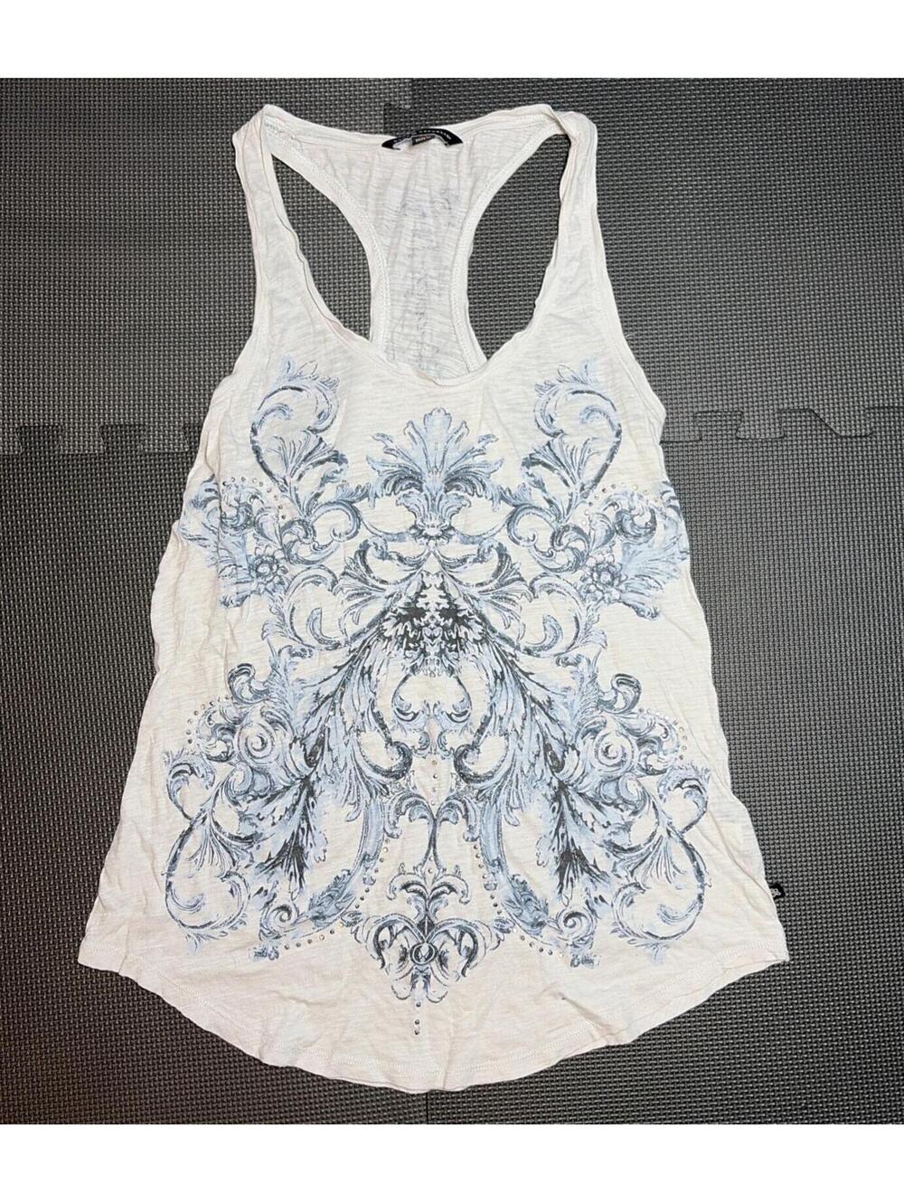 ROCK & REPUBLIC Size Extra Small XS Tank Top Razorback Vintage Y2K Floral Print
